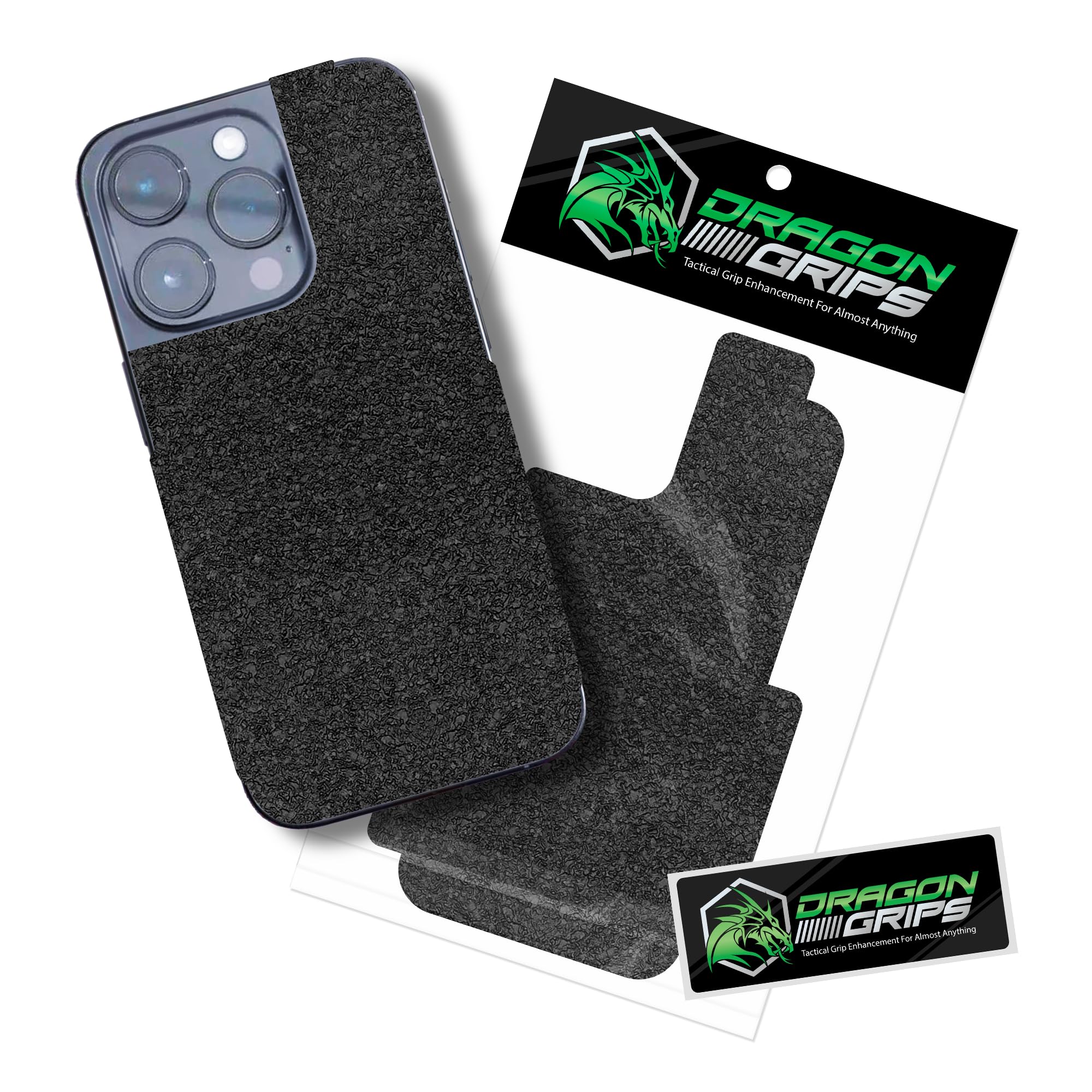 Dragon Grips Cell Phone Grip Tape Stickers for iPhone 12 Mini - Textured Rubber, Non-Slip, Waterproof, Magsafe Charging Compatible - Perfect for Outdoor Activities and Daily Use