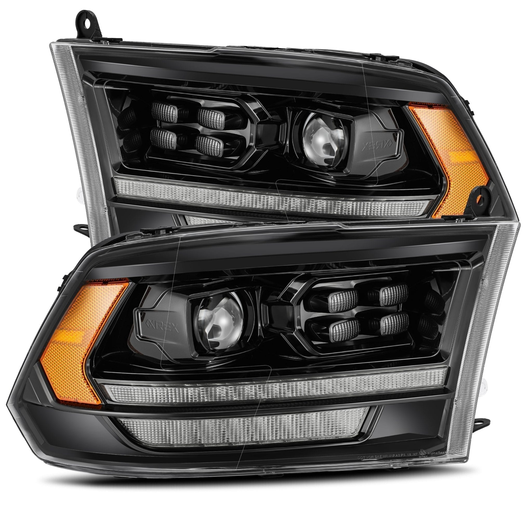 AlphaRex LUXX Series LED Projector Headlights for 2009-2018 Ram 2500 (5th Gen) - Alpha Black - Model 880520 - Upgrade Your Night Driving & Off-Road Adventures