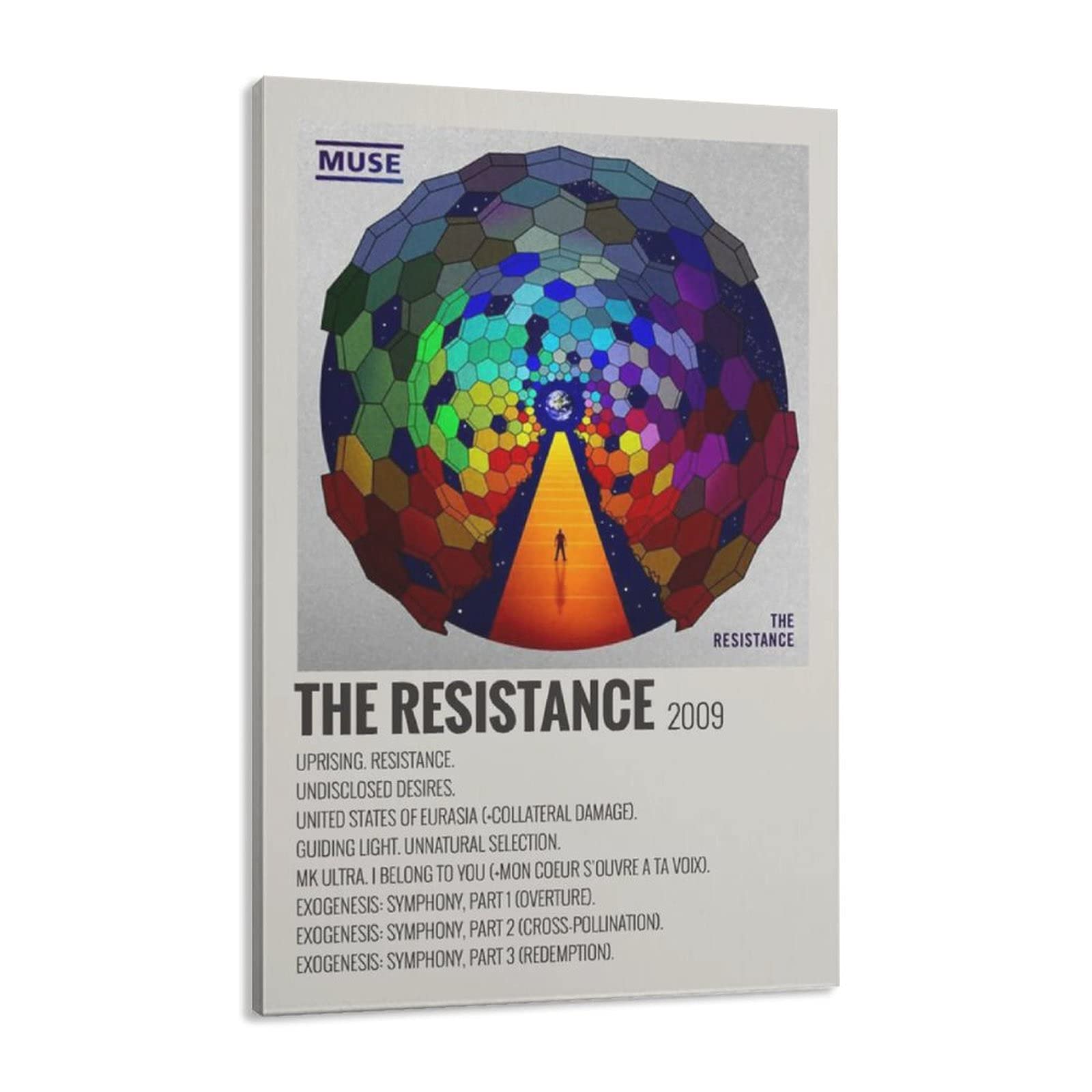 The Resistance - Muse Canvas Poster 16x24inch (40x60cm) - Vintage Music Band Wall Art for Bedroom, Office & Living Room Decor - Perfect Gift for Rock Fans & Home Styling