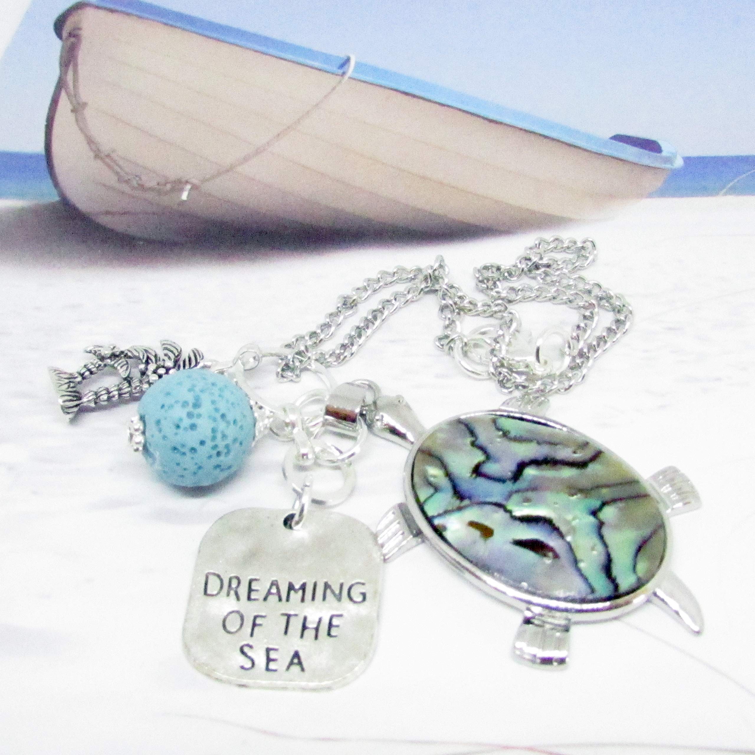 Cute Sea Turtle Car Accessories - Rear View Mirror Charm & Beach Keychain for Women | Perfect Valentine's Day Gifts, Beach Vacation Souvenirs & Summer Car Decor