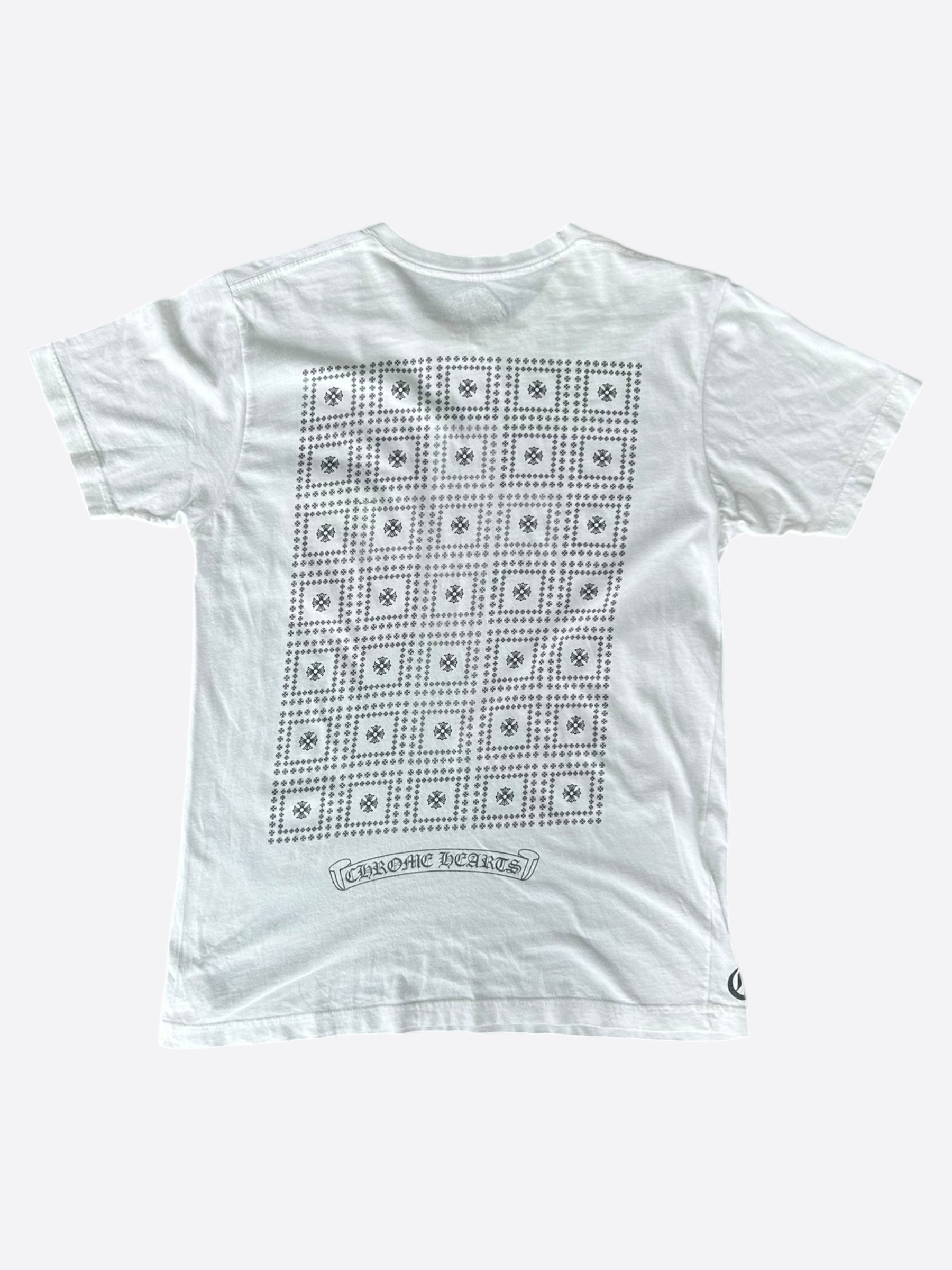 Chrome Hearts White & Black Logo T-Shirt for Men & Women - Stylish Graphic Tee for Casual Wear & Street Fashion