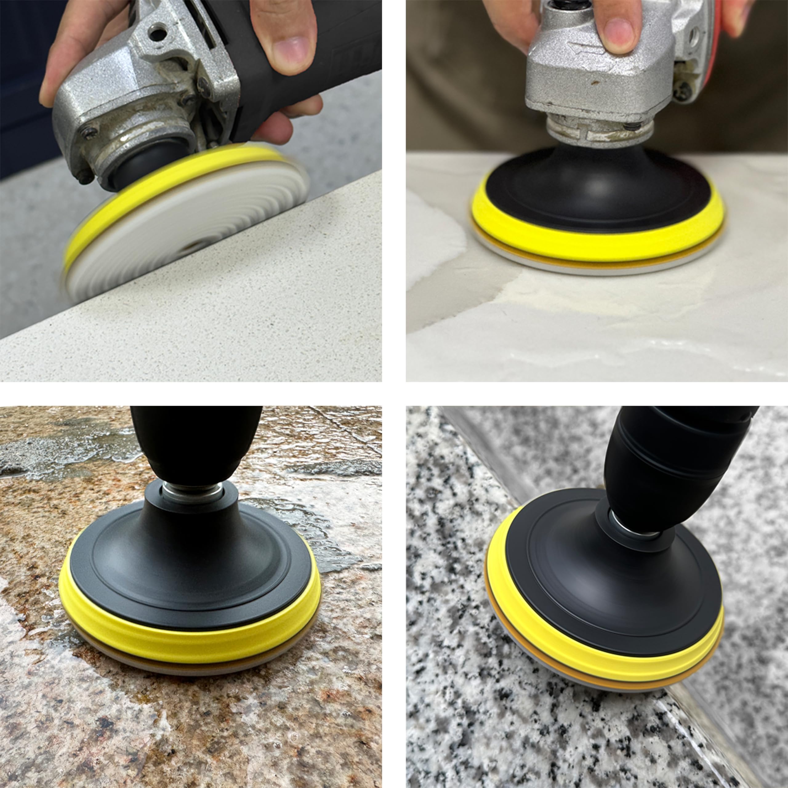 11 PCS 5 Inch Diamond Polishing Pads Kit Wet/Dry 50-10000 Grit for Concrete, Stone, Granite, Tile, Marble, Countertop - Professional Drill Grinder Polisher Accessories for DIY Home Renovation & Stone Restoration Projects