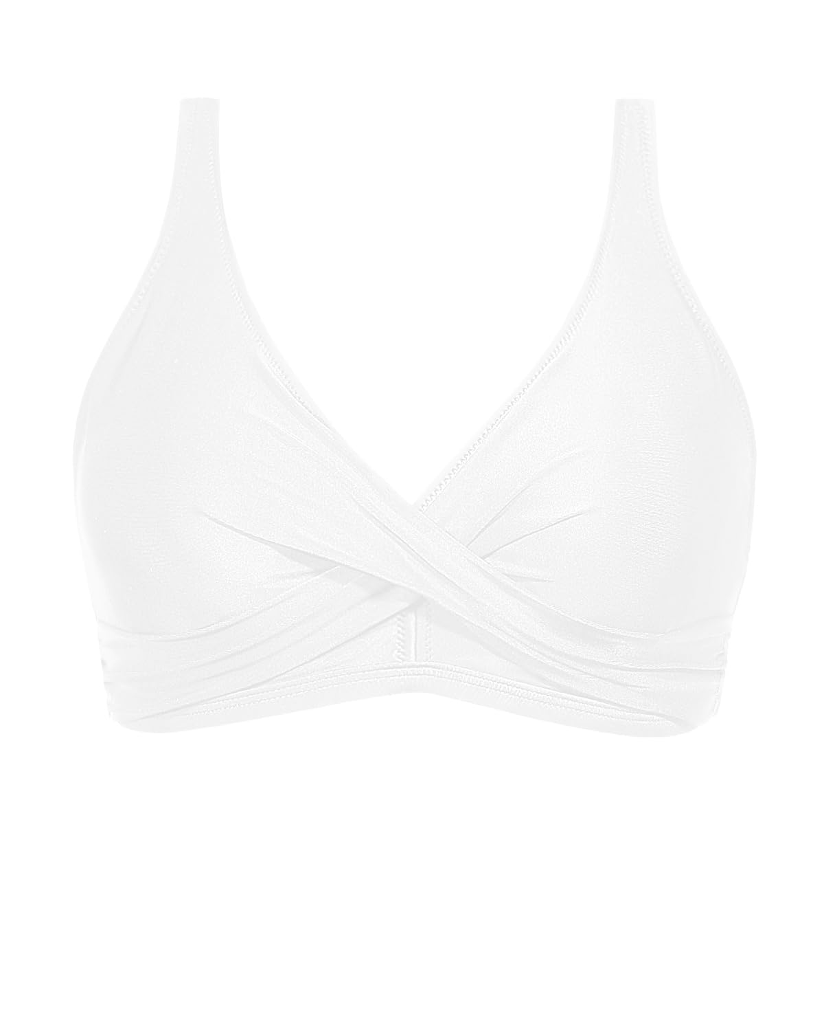 Aqua Eve Women's Full Coverage Push Up Bikini Top - Sporty Swim Bra for Swimming, Beach & Active Wear - No Bottom Included