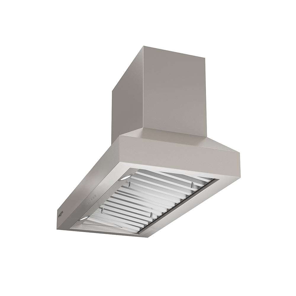 Pro Series 36-Inch Pyramid Range Hood with Hidden Controls - Stainless Steel Kitchen Vent Hood for Modern Home Cooking