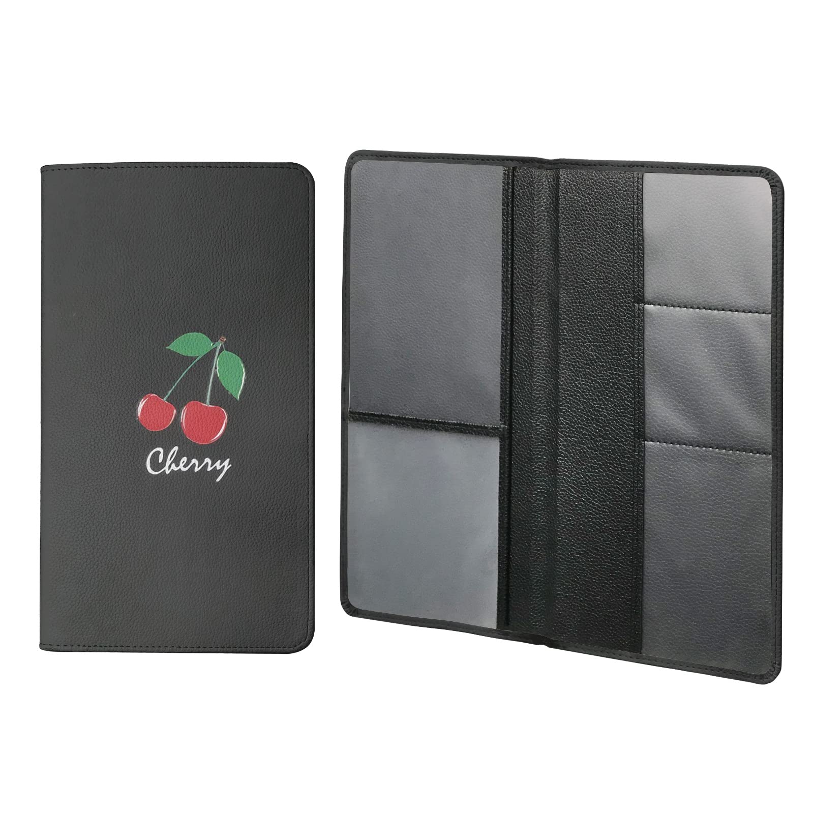 Jeiento Cherry Pattern Car Accessories Organizer - Car Registration & Insurance Holder, Glove Box Wallet for Women, Driver's License & Key Storage, Contact Info Card Holder for Road Trips & Daily Commute
