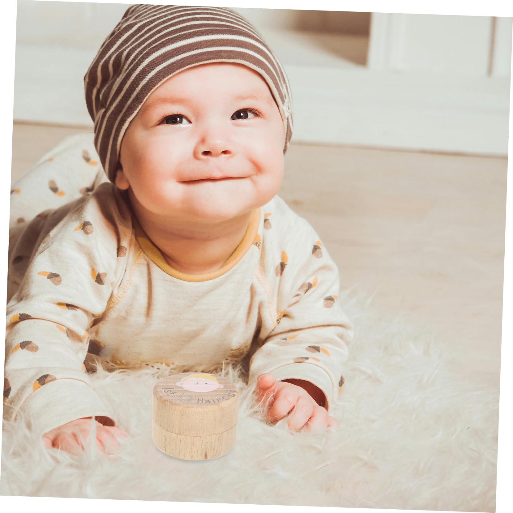 CATIEBYE Wooden Baby Keepsake Box for Milk Teeth, First Haircut & Curl - Perfect for Preserving Precious Memories | Baby Shower Gift & Nursery Decor