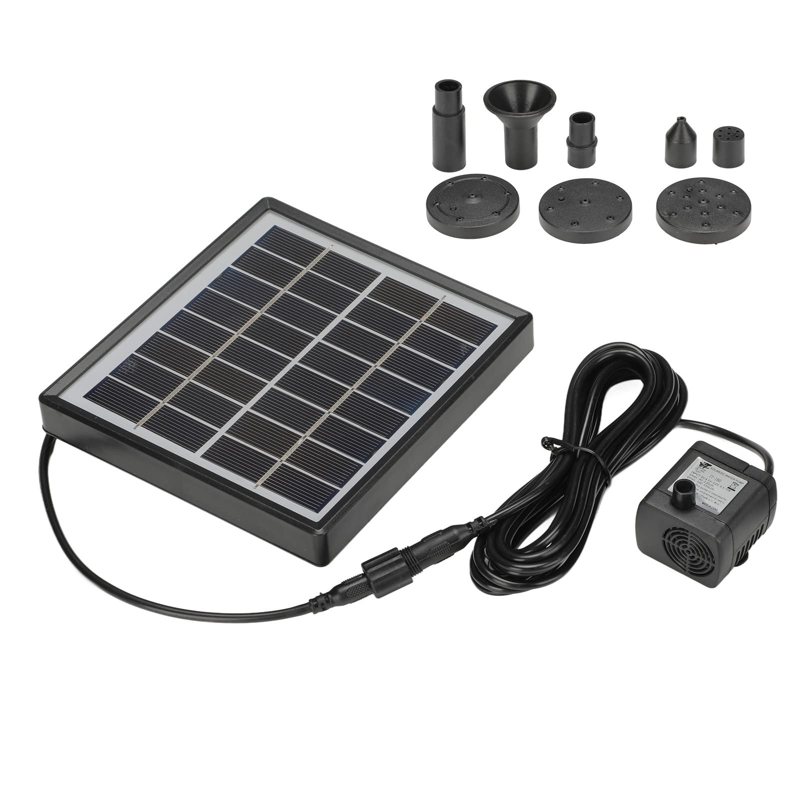 Jeanoko Solar Powered Fountain Pump - 2W Energy Efficient Solar Water Pump for Bird Baths & Garden Decor - Easy Installation, Eco-Friendly Outdoor Water Feature for Patio, Pond & Yard
