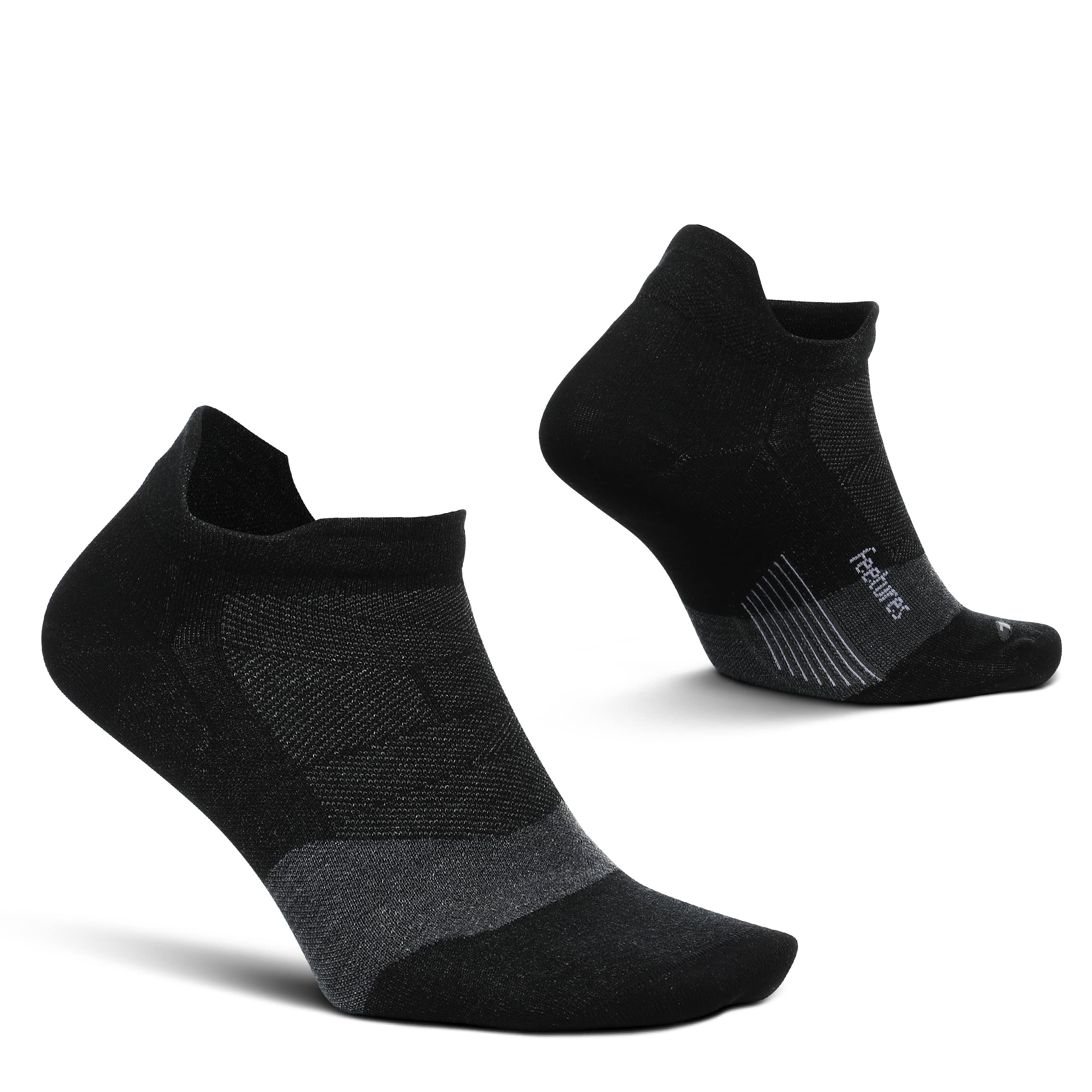Feetures Merino 10 Ultra Light Cushion No Show Tab Ankle Socks - Breathable Wool Socks for Women & Men - Perfect for Running, Hiking & Everyday Wear (1 Pair)