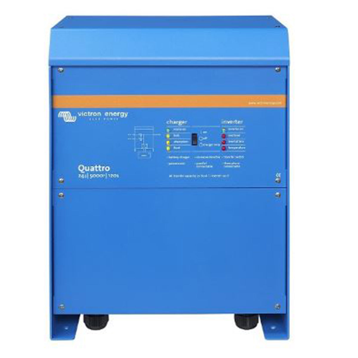 Victron Energy Quattro 24V 5000W 120A Inverter/Charger with VE.Bus - Perfect for Off-Grid Solar Systems, RVs, and Marine Applications