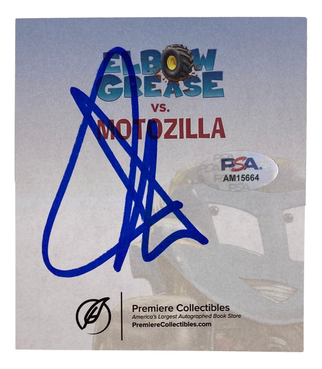John Cena Autographed 4x5 Elbow Grease vs Motozilla Book Insert PSA Certified - Perfect for WWE Memorabilia Collectors & Wrestling Fans Display