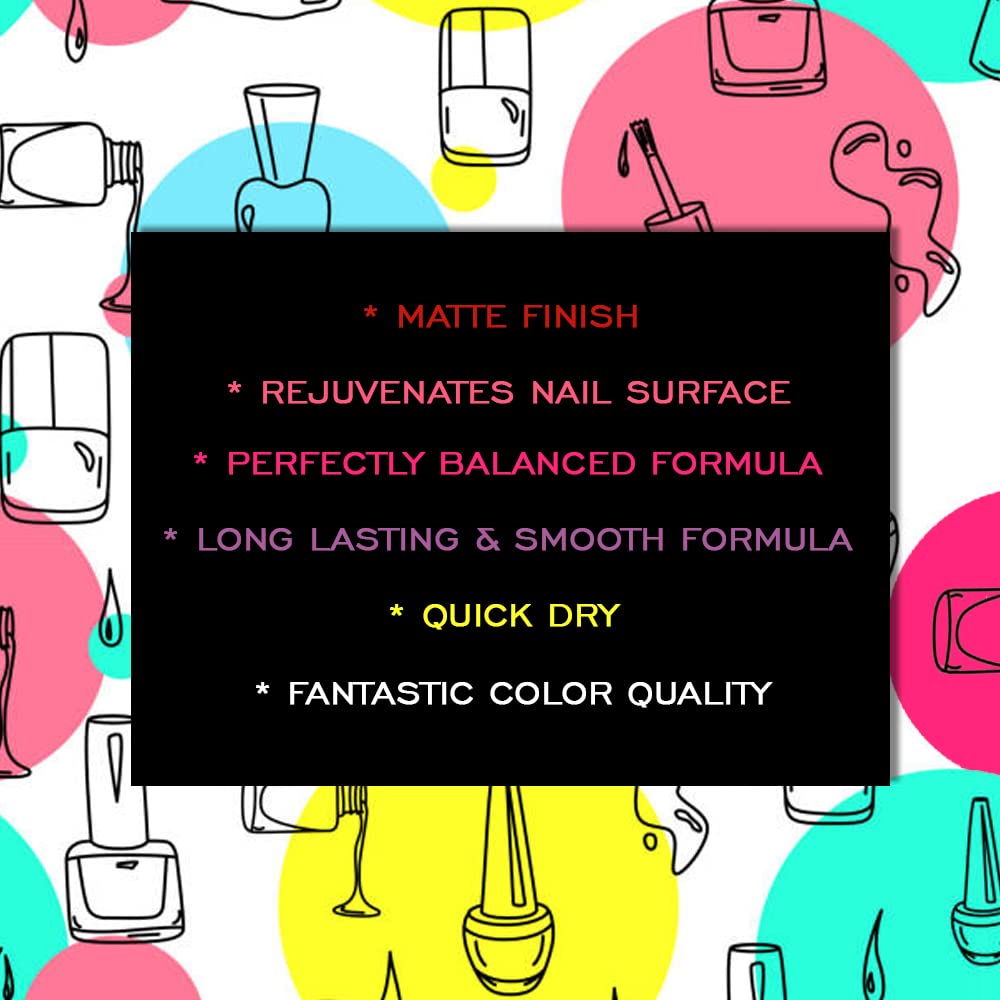 PERPAA® Super Matte Nail Polish Set of 2 Colors (Red & Dark Blue) - Quick Drying, Long Lasting & Waterproof Matte Finish Nail Paint Kit - 6ml Each - Perfect for Women's Nail Art, Home Manicures & Party Makeup Gifts