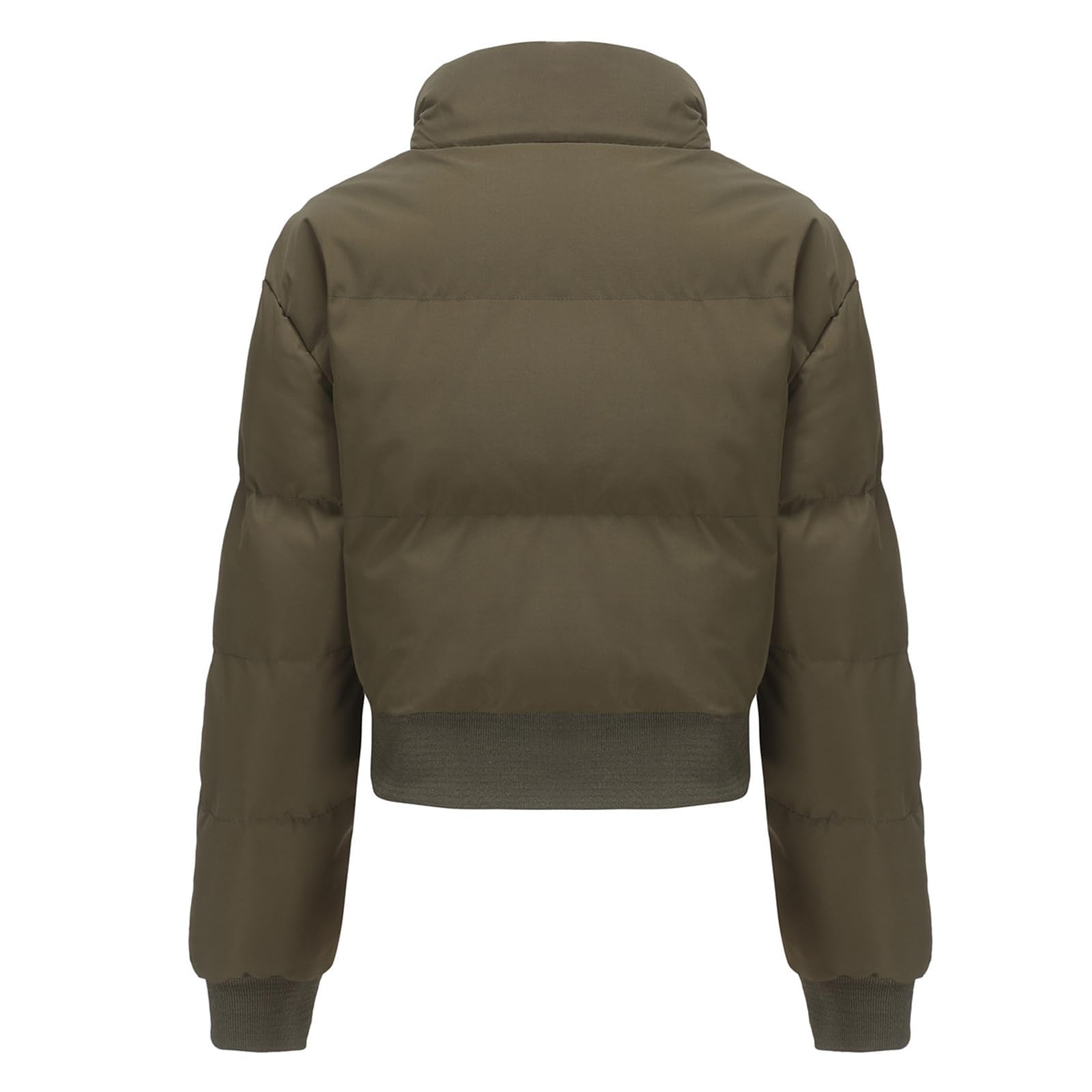 FMCHICO Women's Cropped Puffer Jacket - Lightweight Winter Coat for Women, Warm Fashionable Short Crop Jacket | Perfect for Casual Outings, Streetwear, and Cold Weather Layering