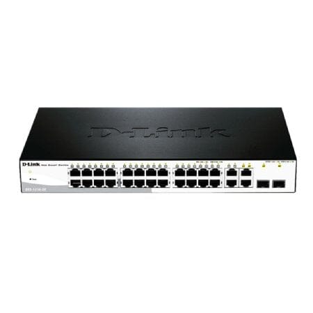D-Link DES-1210-28 28-Port Fast Ethernet Smart Managed Switch - Ideal for Home & Office Network Setup