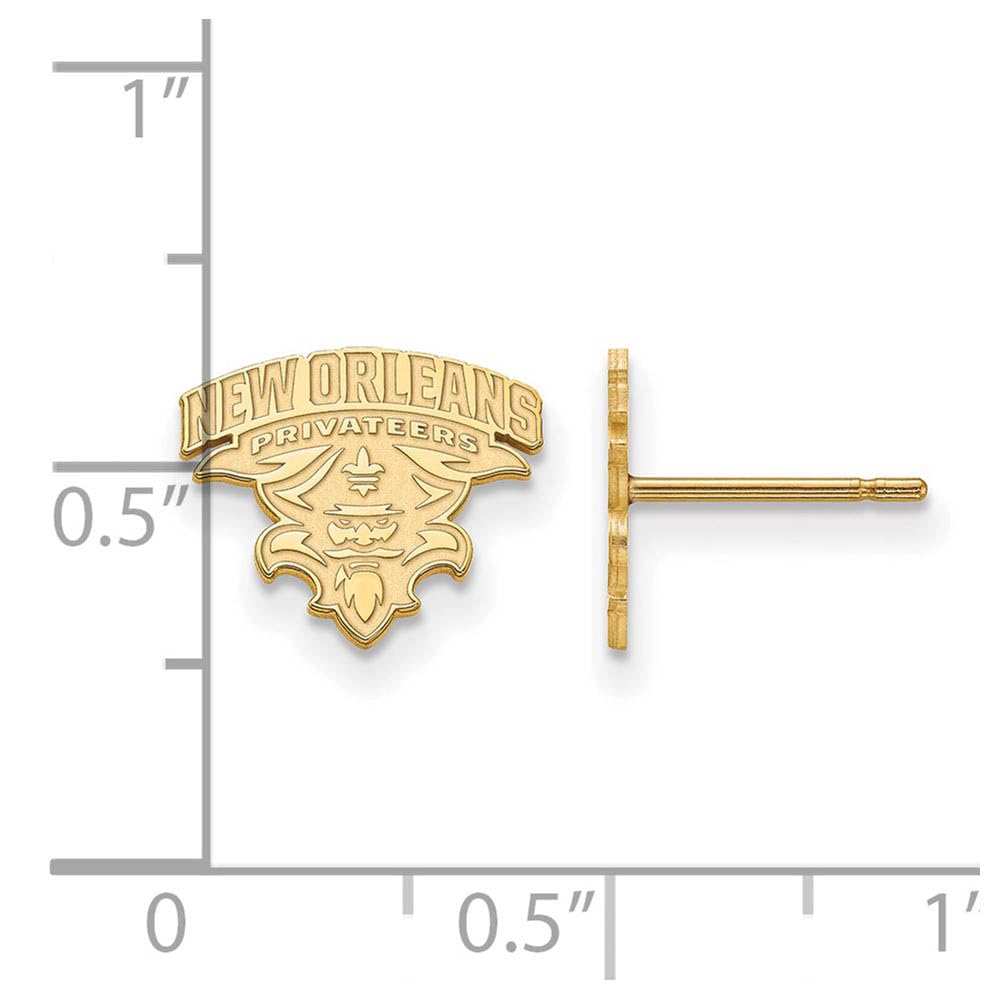 University of New Orleans Small Post Earrings - Dainty Stud Earrings for Women, Sterling Silver Minimalist Jewelry - Perfect for Everyday Wear, Gifts & Special Occasions