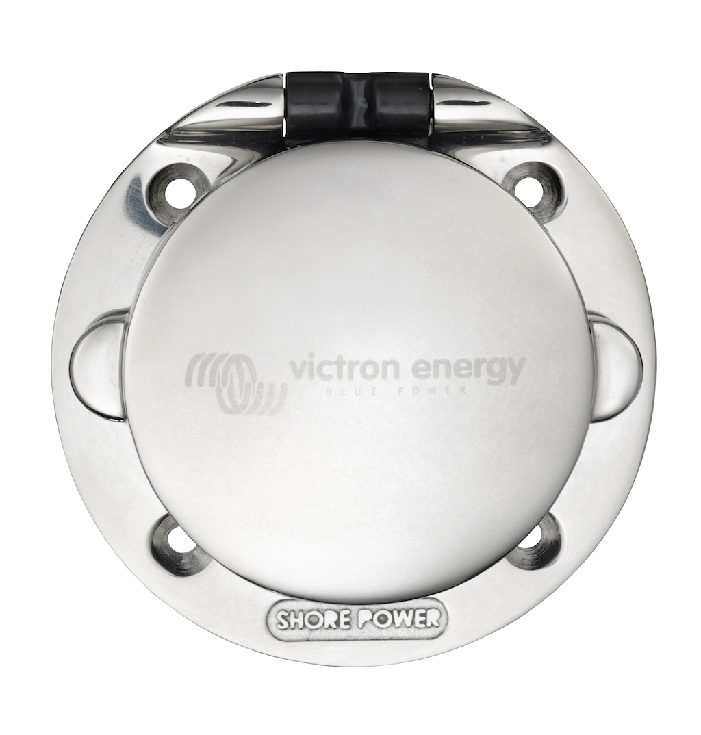 Stainless Steel Shore Power Inlet with Cover 16A - Marine & RV Electrical Connection for Boats, Yachts, and Campers