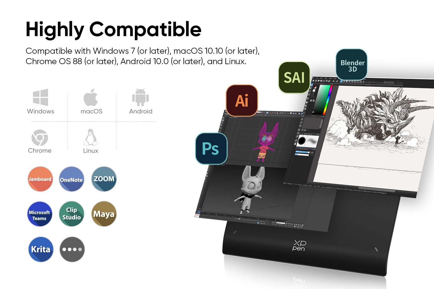 XPPen Deco Pro LW 2nd Generation 11 Inch Wireless Drawing Tablet with Bluetooth, X3 Pro Stylus & Mini Key-dial - Digital Graphics Tablet for Artists, Designers, Animators - Perfect for Digital Art Creation, Animation, Video Editing & Online Teaching