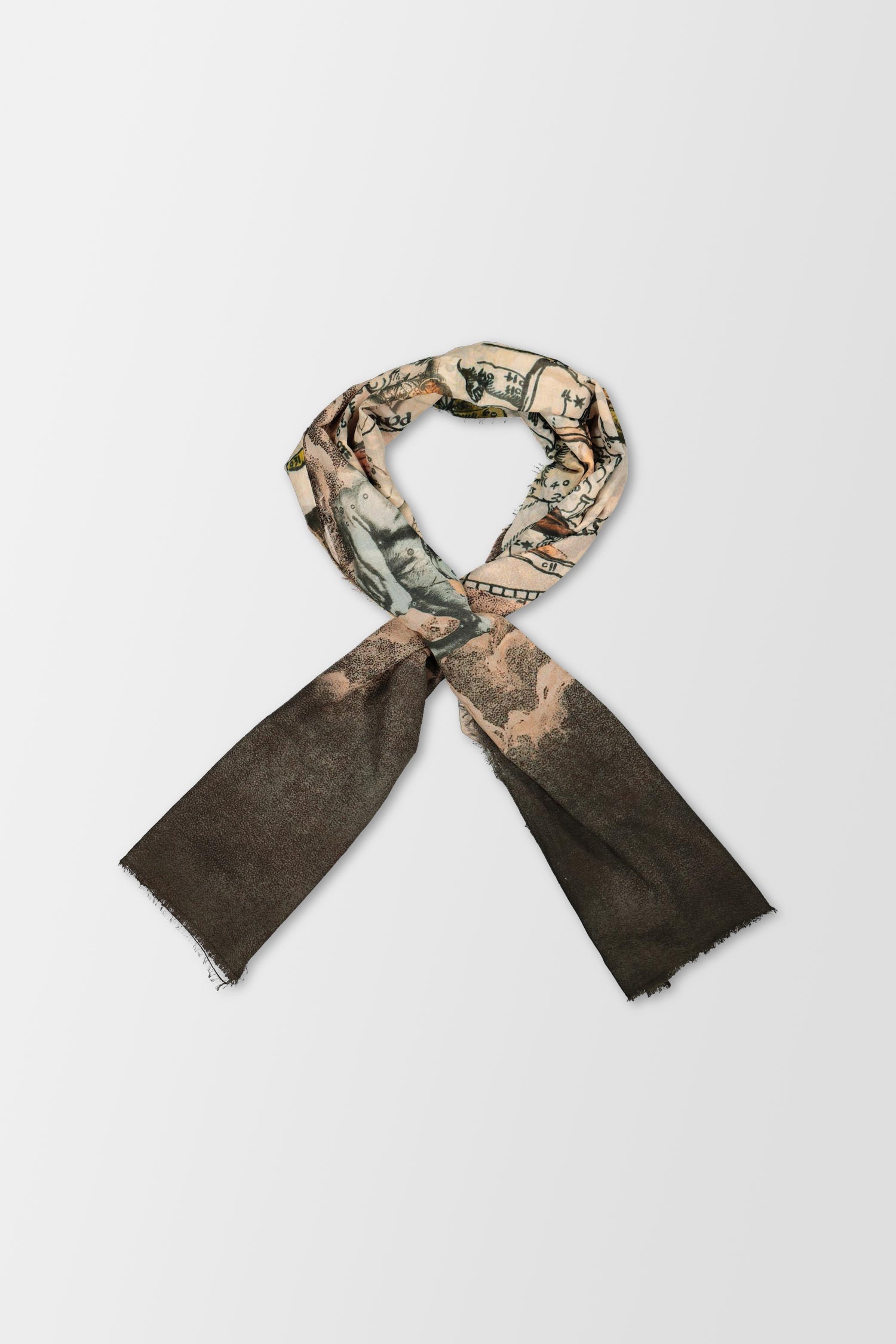 Faliero Sarti Brown Stars Scarf - Luxurious Italian Cashmere Wrap for Women, Perfect for Winter Fashion & Gift Giving