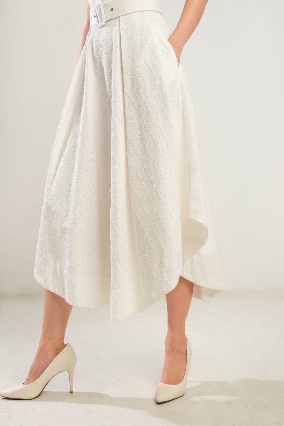 LIFE'S COMPASS White Strapless Midi Dress - Elegant Summer Wedding Guest Dress for Beach Parties & Cocktail Events