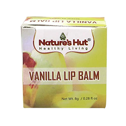 Natures Hut Vanilla Lip Balm 2 Pack - Moisturizing & Nourishing Lip Care for Dry Chapped Lips - Perfect for Winter, Travel & Daily Use