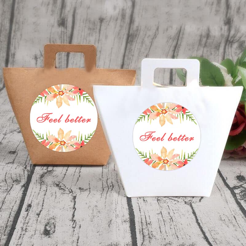 Premium Flower Greeting Labels - 2 Inch Sympathy, Get Well & Thinking of You Envelope Seals Stickers (504 Pcs) - Perfect for Care Packages, Condolence Cards & Thoughtful Gift Wrapping