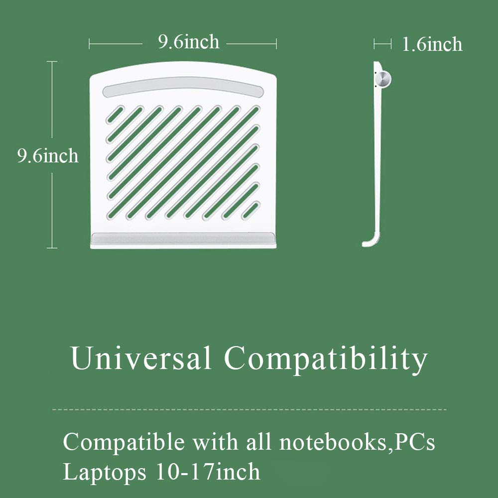 Adjustable Foldable Laptop Stand for MacBook, Dell XPS, HP - Ergonomic Notebook Holder for 10-17 Inch Laptops - Perfect for Home Office, Gaming & Travel Use