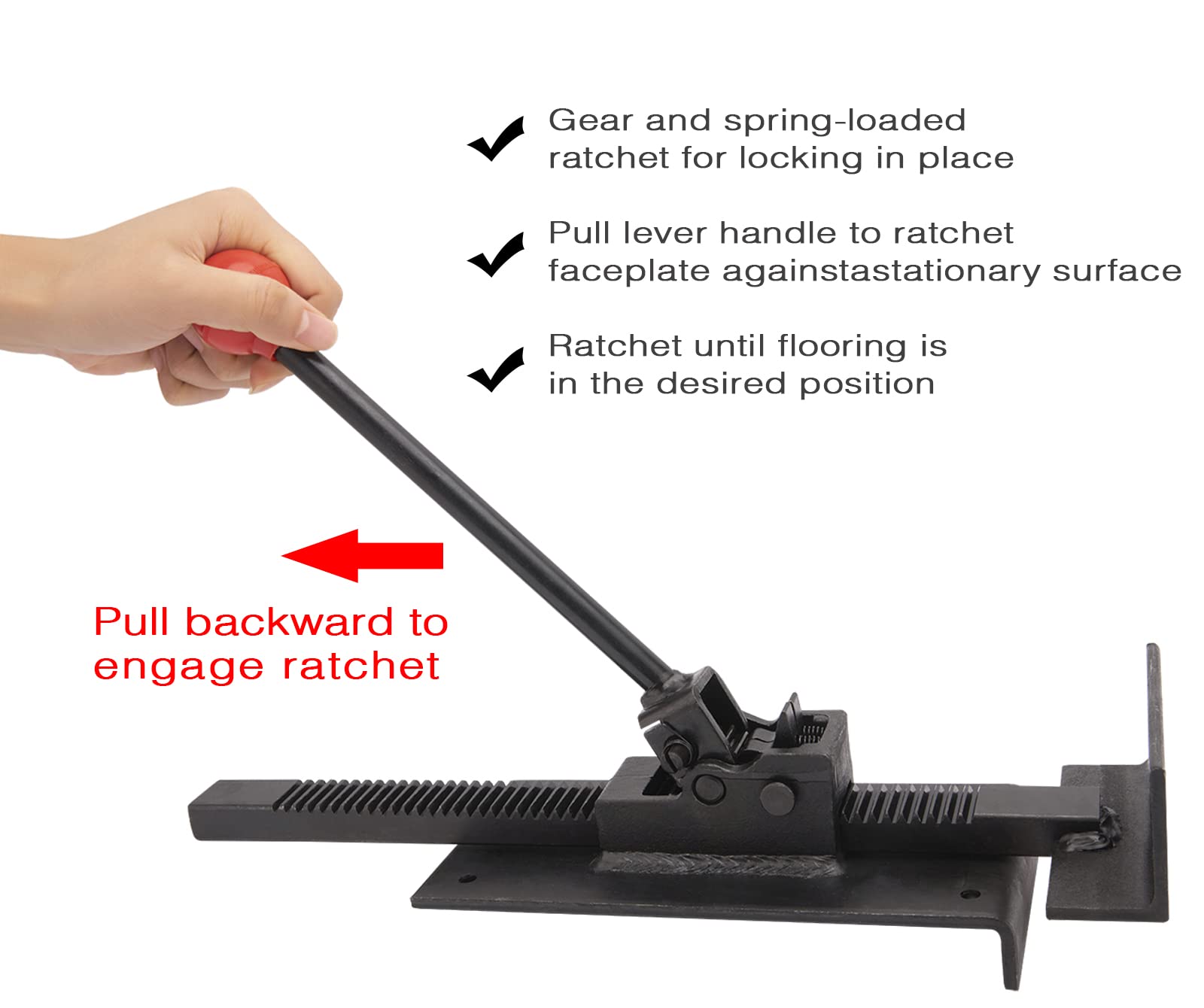Professional Hardwood Flooring Jack Tool - Laminate & Wood Floor Installation Positioning Device | Perfect for DIY Home Renovation & Professional Flooring Projects