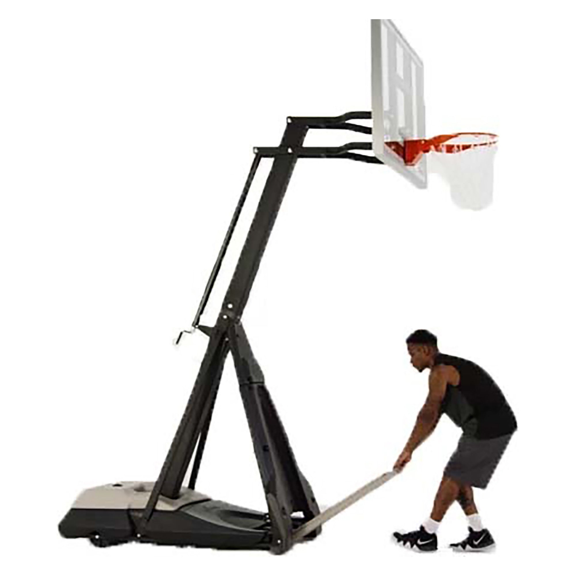 Beast 54 Inch Portable Basketball Hoop System - Adjustable Height, Durable Glass Backboard for Outdoor & Indoor Use - Perfect for Driveway, Backyard, and Gym Basketball Games
