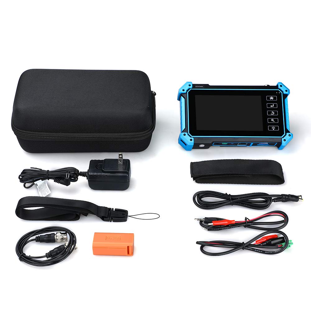 5 in 1 CCTV Camera Tester - Multifunctional IP & Coaxial HD Monitor for TVI/CVI/AHD/SDI Cameras with POE & HDMI Input - 5200PLUS Model - Perfect for Security System Installation & Maintenance