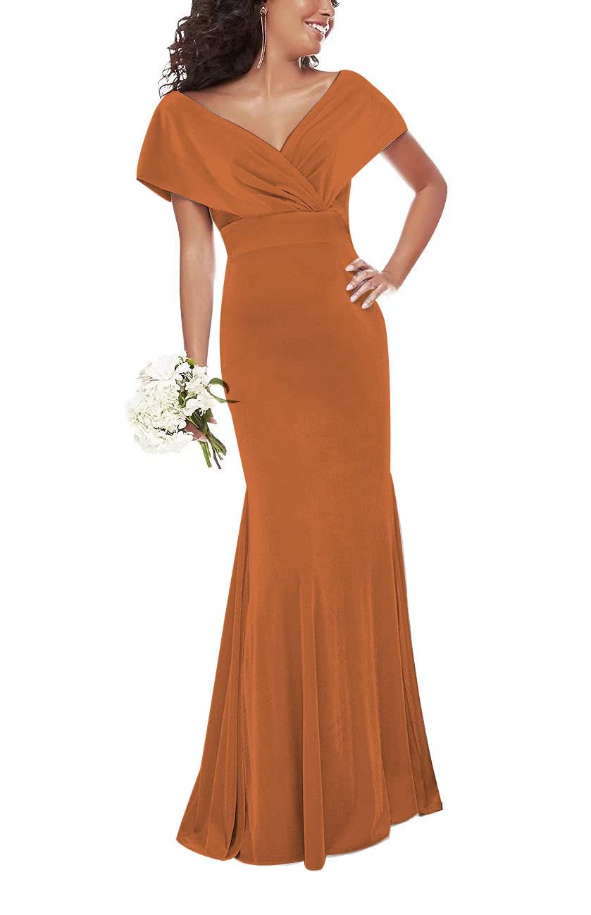 Elegant Velvet Formal Dresses for Women | Off Shoulder V-Neck Bridesmaid & Mermaid Evening Gowns | 2023 Prom, Wedding Party & Special Occasion Dresses | Perfect for Cocktail Parties, Galas & Formal Events