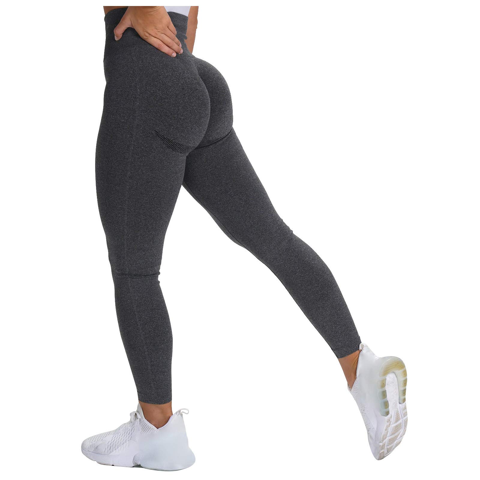 Women's High Waist Yoga Pants - Tummy Control Workout Leggings for Running, Fitness & Gym - Pure Color Hip-Lifting Sports Pants (Black, Medium) - Perfect for Yoga, Pilates & Lounge Wear