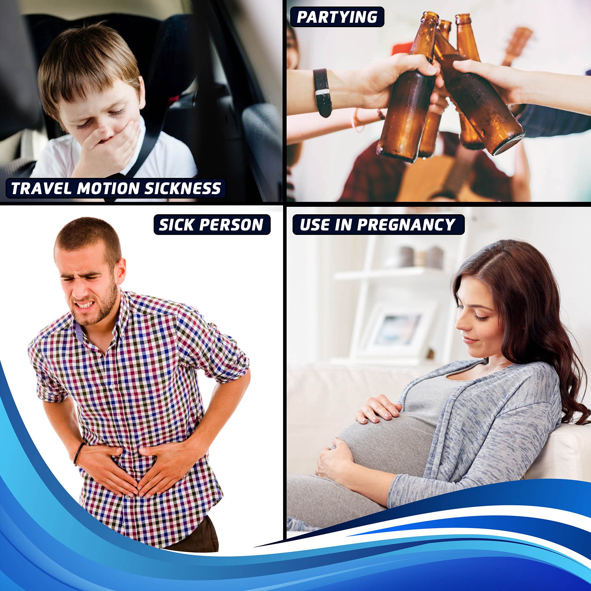 Disposable Vomit Bags - 25 Pack (1000ml Capacity) | Emesis & Barf Bags for Nausea Relief - Ideal for Travel, Motion, Morning, Air, Sea & Car Sickness - Perfect for Airplanes, Cruise Ships, Road Trips & Pregnancy