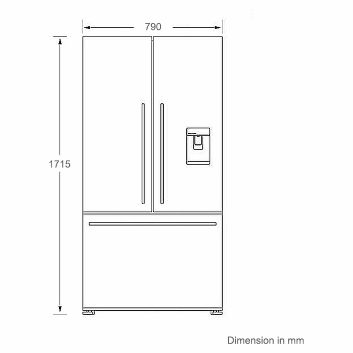 Fisher & Paykel RF522ADUX5 487L French Door Refrigerator - Energy Efficient Stainless Steel Smart Fridge for Modern Kitchens & Open-Plan Living Spaces