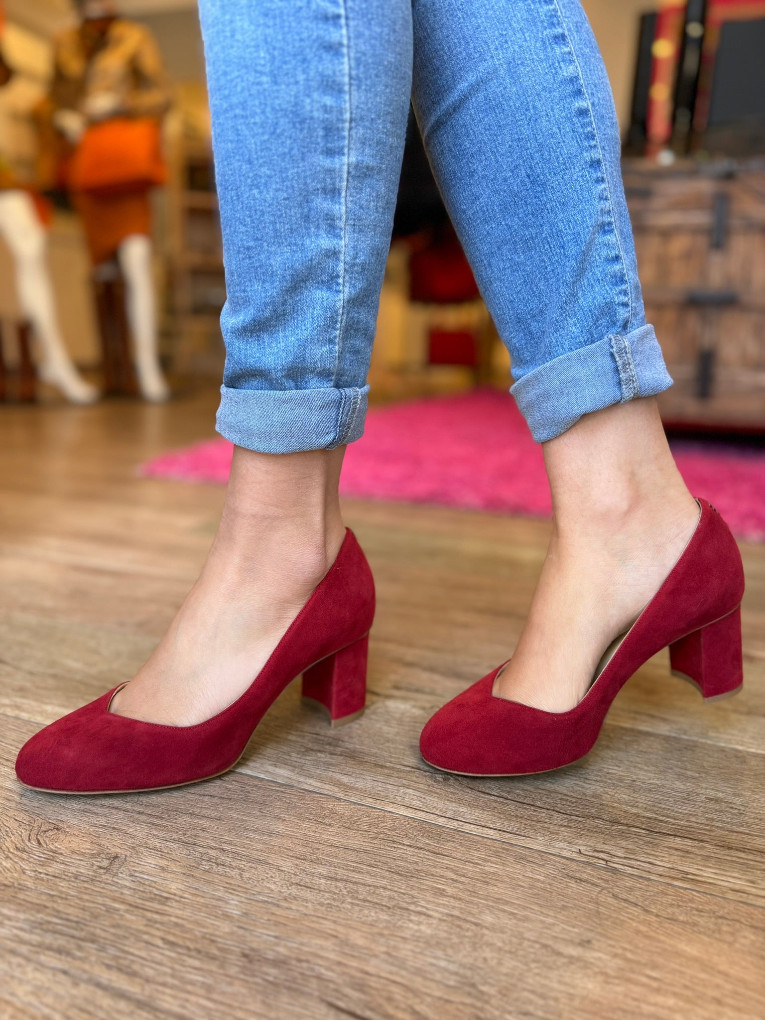 SARAH FLINT Women's Perfect Round Toe Pump Heels 70mm Size 7.5 - Elegant Office Work & Wedding Party Shoes