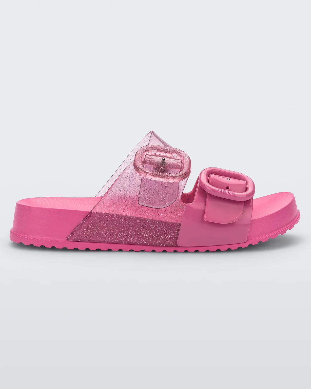 Mini Melissa Pink Glitter Jelly Slides - Comfortable & Stylish Sandals for Women & Girls | Perfect for Beach, Pool, Summer Outfits & Casual Wear