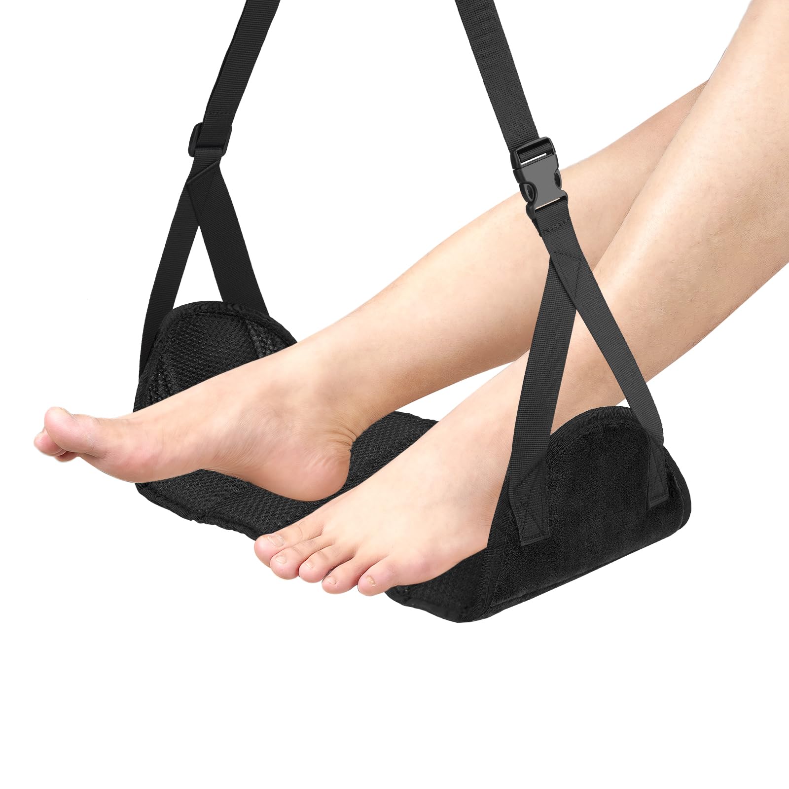 Airplane Foot Rest - Travel Comfort Foot Hammock for Long Flights | Essential Airplane Accessories to Relax Your Feet | Perfect for Business Travel, Economy Class & Road Trips