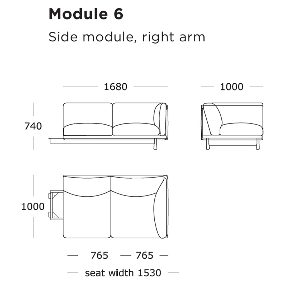 Modular Sofa Set with 5-8 Configurable Sections - Modern Sectional Couch for Living Room, Lounge & Open Space Decor