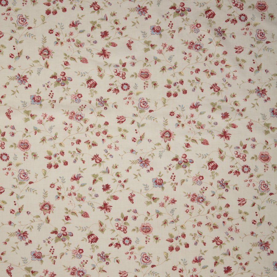 Premium Framboise & Ivory Linen Fabric - Soft, Durable & Breathable Material for Upholstery, Curtains & Home Decor Projects