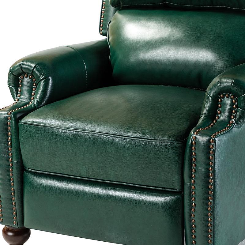 Mid Century Modern Genuine Leather Recliner Chair - Consuela Handcrafted Lounge Chair for Living Room, Office & Home Theater