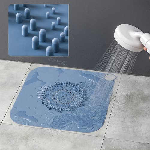 Juliyeh Silicone Shower Hair Catcher - Bath Drain Strainer & Protector for Clog Prevention, Black - Perfect for Bathroom, Sink & Tub Drain Covers