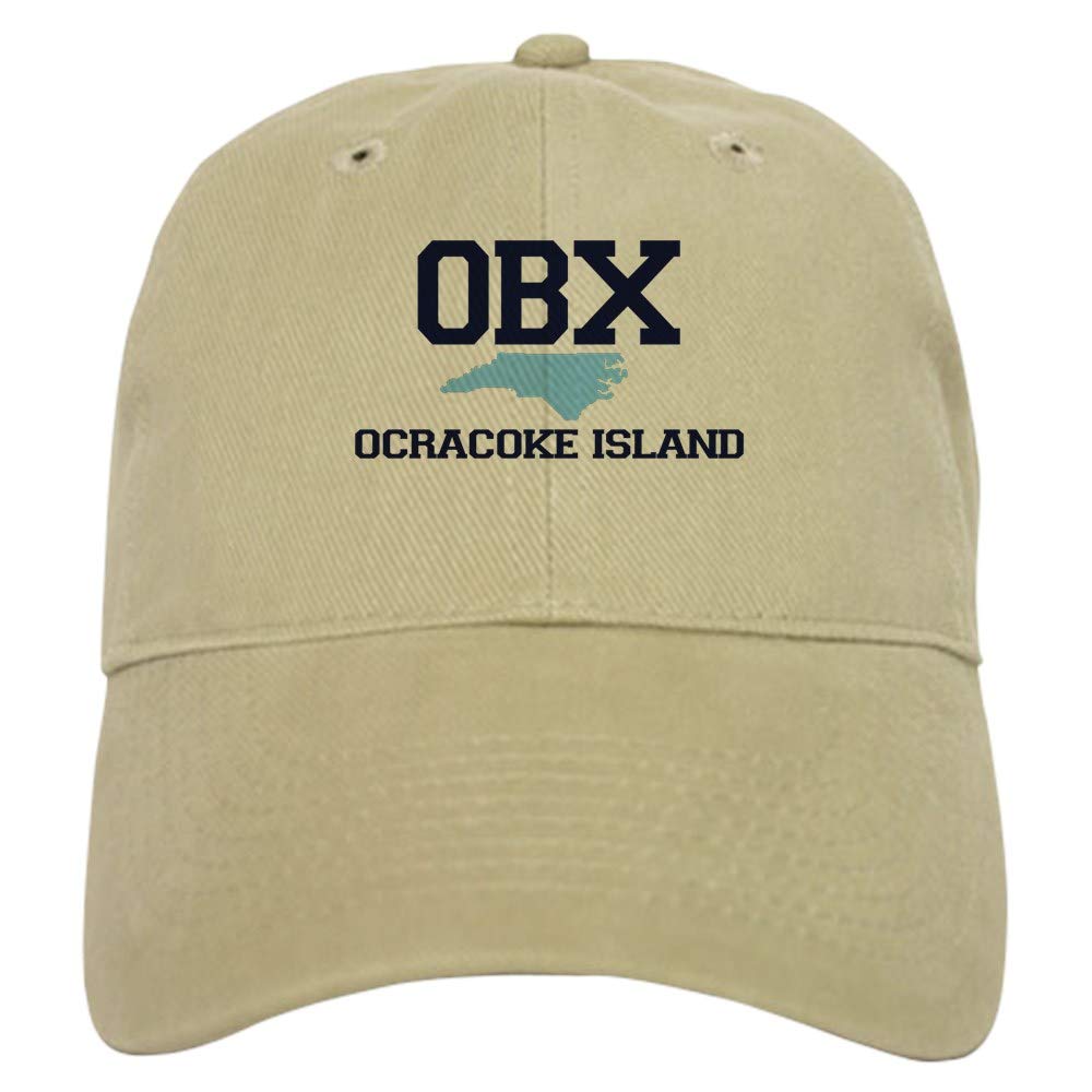 Ocracoke Island Map Design Baseball Cap - Adjustable Cotton Hat for Men & Women - Perfect for Beach, Travel & Outdoor Adventures