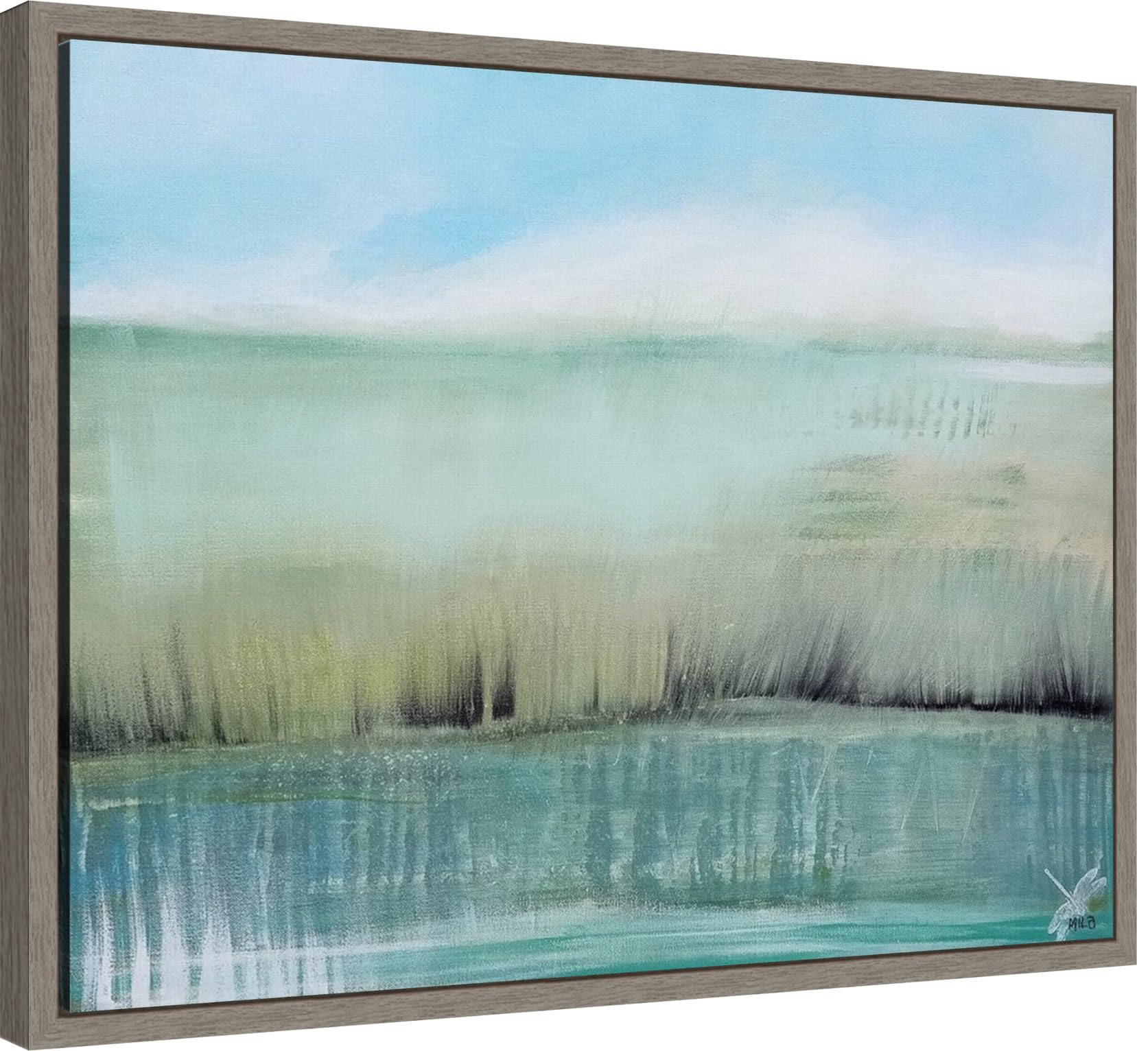 Amanti Art Framed Canvas Wall Art 18x24 - Everglades Landscape Painting by Mila Apperlo, Rustic Country Decor for Living Room, Bedroom, Bathroom | Perfect for Home, Office & Gift Giving