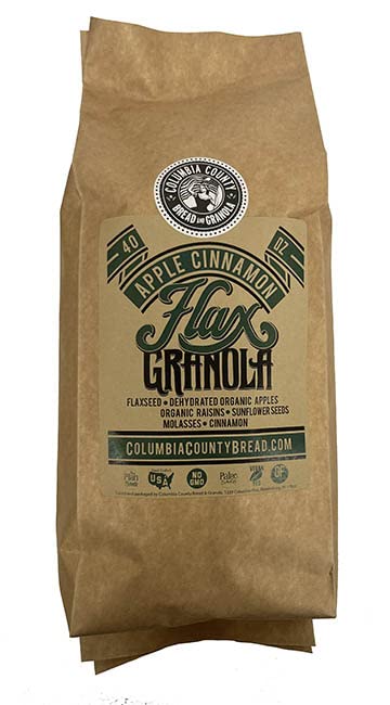 Organic Flax Granola Bulk - Apple Cinnamon Flavor | High Fiber Breakfast Cereal | Healthy Snack for Office, Hiking & Yoga