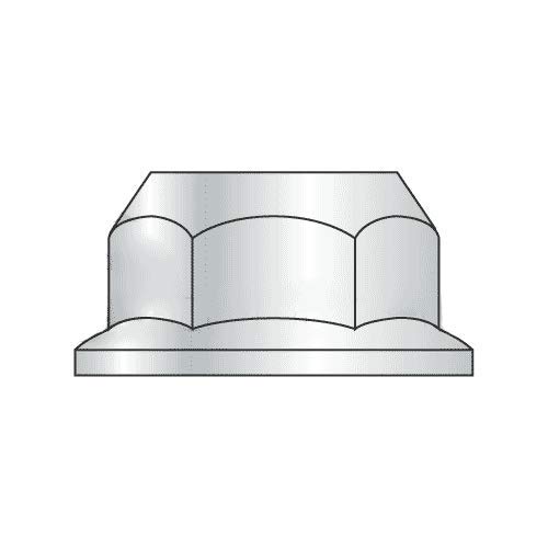 M14-2.00 Hex Flange Nuts Class 8 Zinc Plated DIN 6923 Non-Serrated (400pcs) - Heavy Duty Fasteners for Automotive, Machinery & Construction Applications