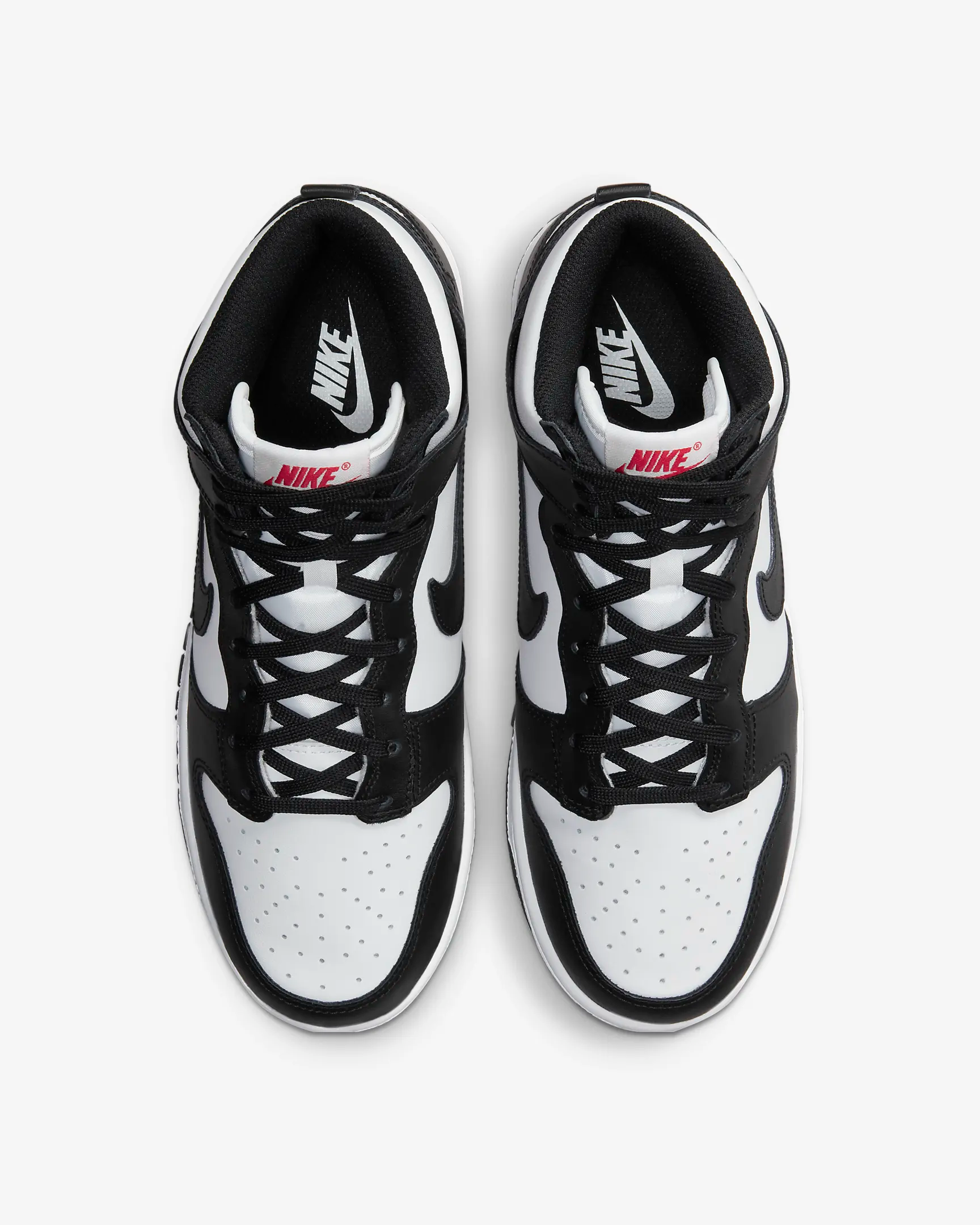 Nike Women's Dunk High Sneakers - White/University Red/Black Basketball Shoes for Women | Casual Streetwear & Court Performance