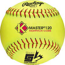 Rawlings K Master 12'' C120YCC Softballs - 1 Dozen Official Game Softballs for Baseball Training & Competition