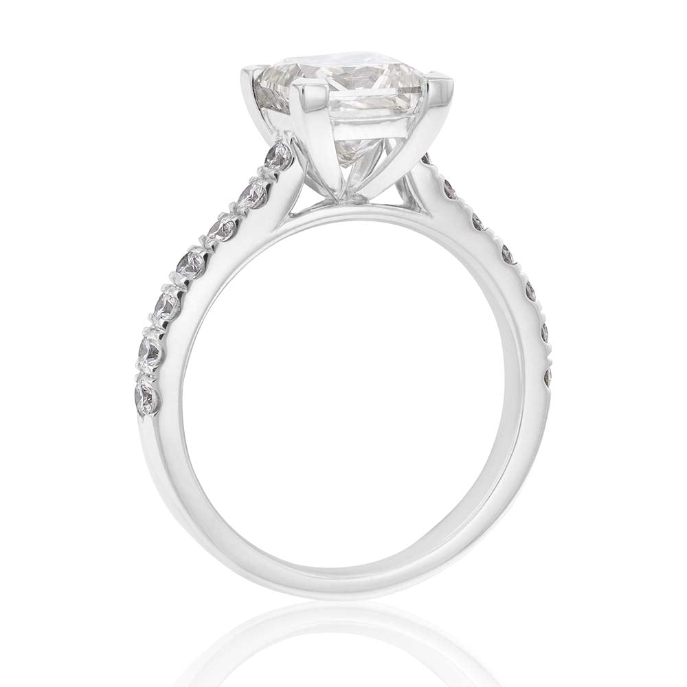 18ct White Gold 3 Carat Diamond Engagement Ring for Women - Elegant Wedding Band, Anniversary Gift & Proposal Jewelry - Perfect for Special Occasions & Romantic Moments