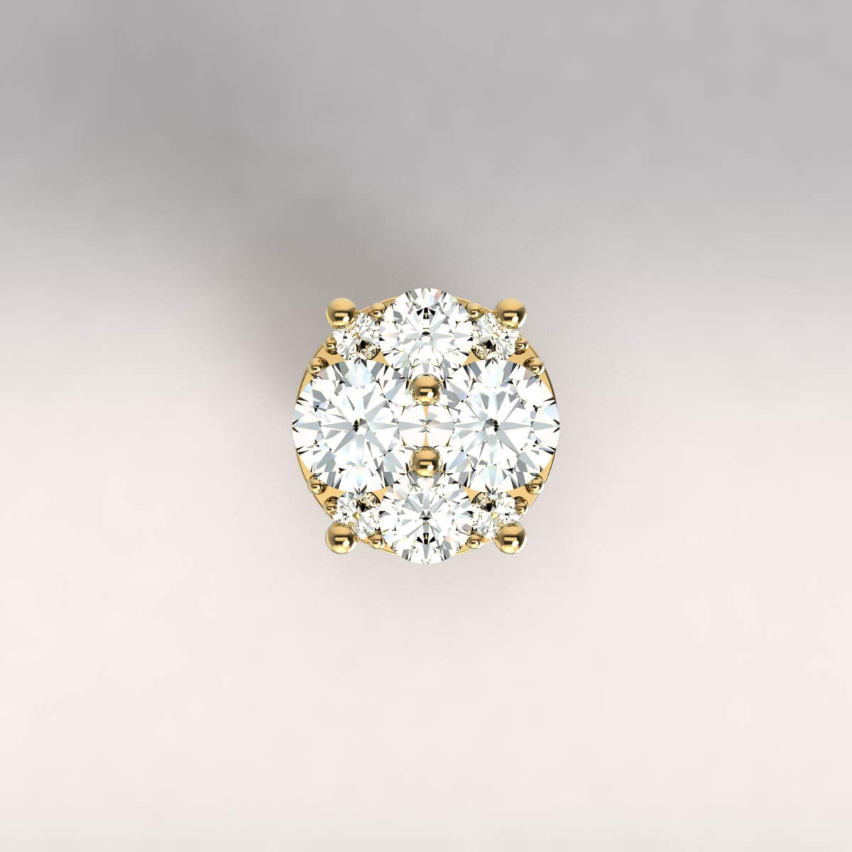 0.50 Carat Diamond Stud Earrings - 1/2 ct Certified GIA Diamonds in 14K White Gold Over Sterling Silver - Minimalist Jewelry for Women - Perfect Gift for Anniversary, Birthday & Valentine's Day - Everyday Wear & Special Occasions