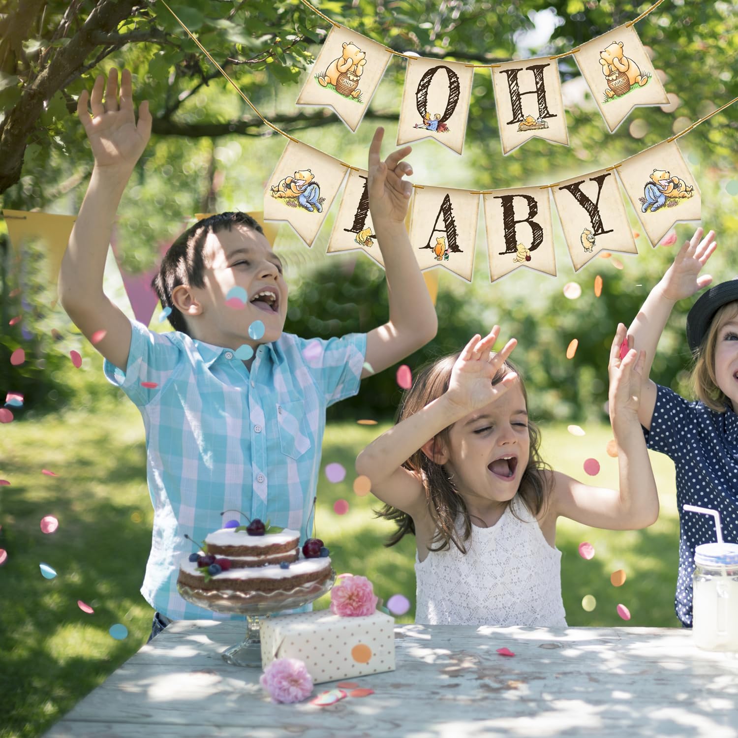 Winnie the Pooh Baby Shower Banner - Classic Pooh Nursery Decor for Baby Showers & Birthday Parties | Perfect for Gender Reveals, First Birthdays & Nursery Wall Decor