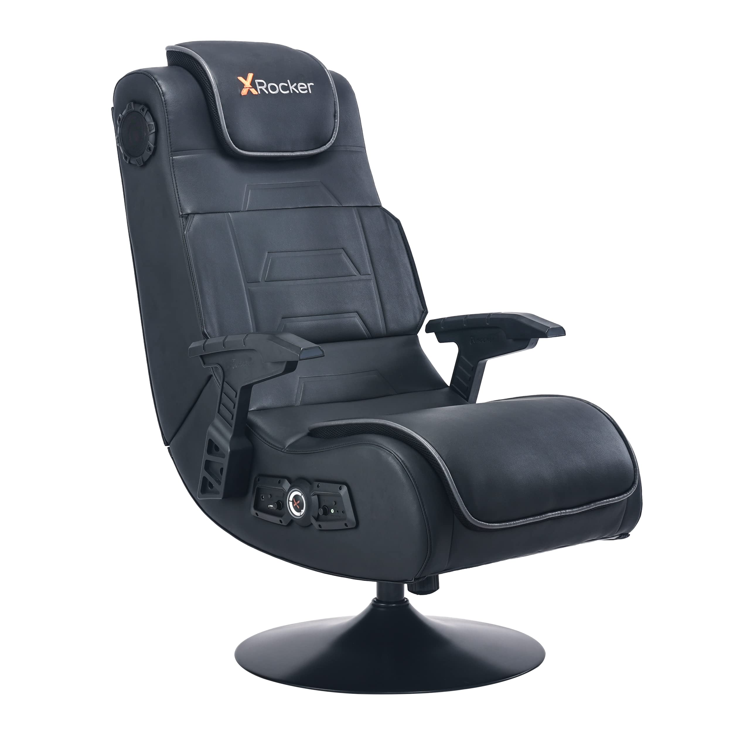 X Rocker PC Gaming Chair with Built-in Speakers - Ergonomic Pedestal Office Chair for Adults & Teens - Perfect for Video Games, Computer Work & Home Theater