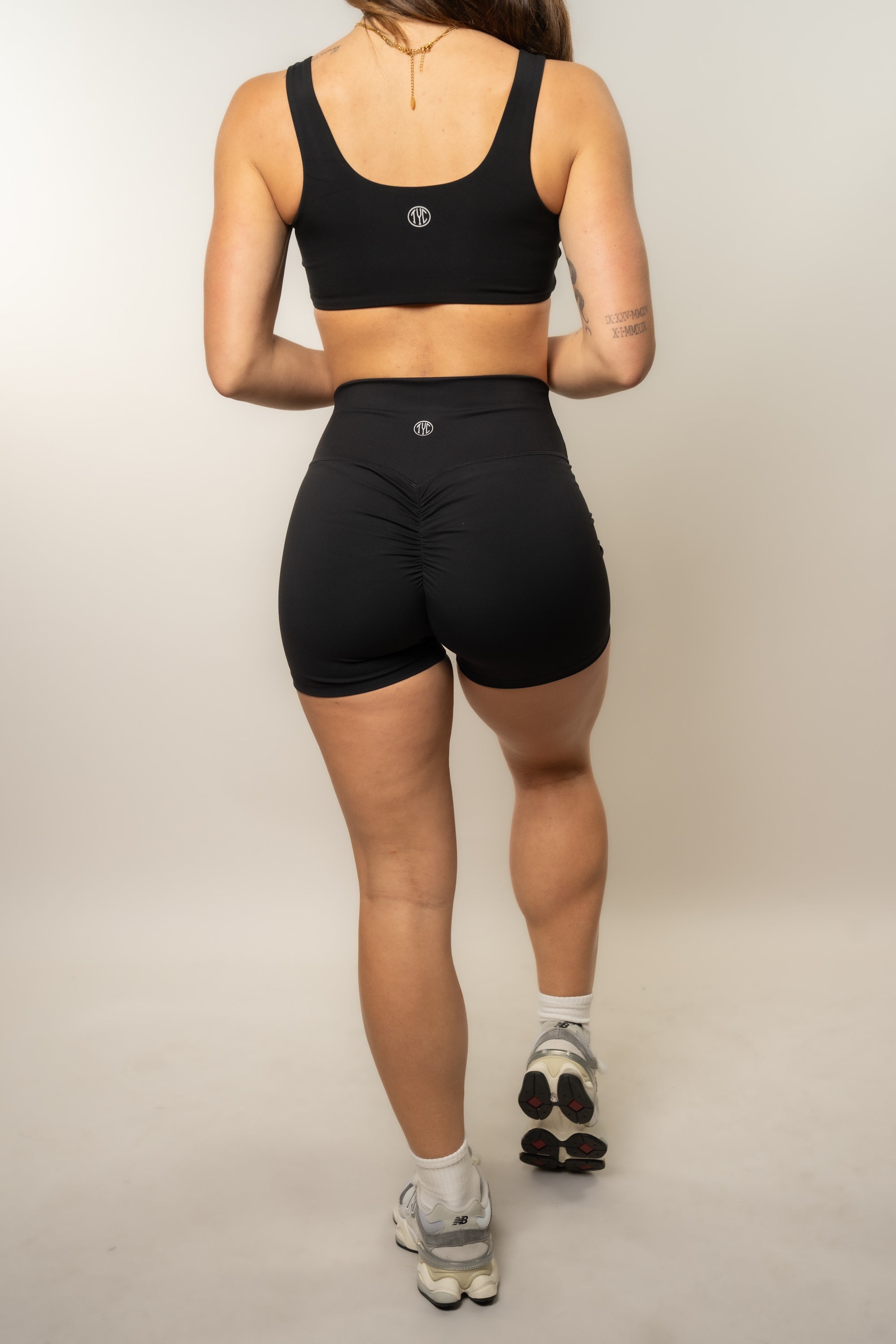 4 Pack Effortless Scrunch Shorts for Women - Black | High Waisted Yoga Shorts for Workout, Lounge & Sleep